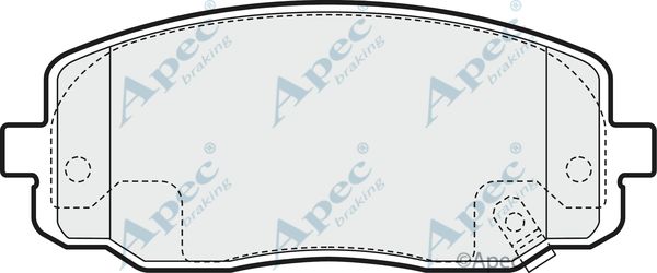 APEC BRAKING Комплект тормозных колодок, дисковый тормоз PAD1458